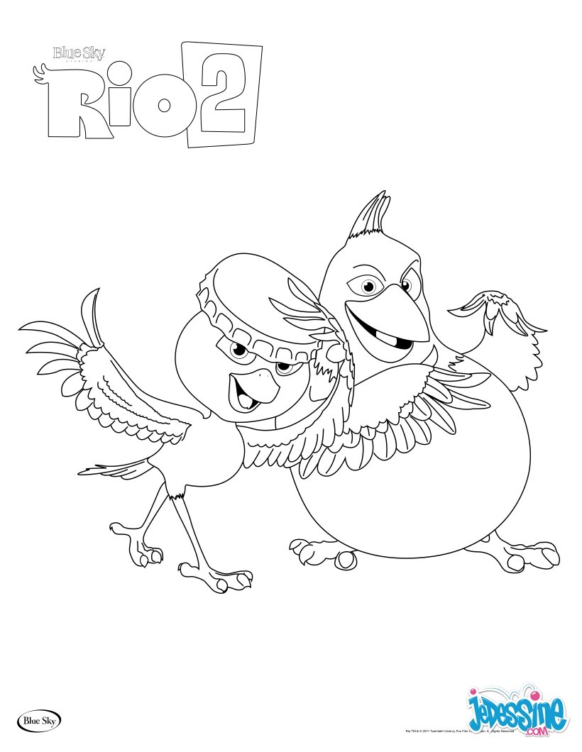 Coloriages nico et pedro les oiseaux rigolos de rio 2 fr Coloriage Nico et Pedro les oiseaux rigolos de RIO 2