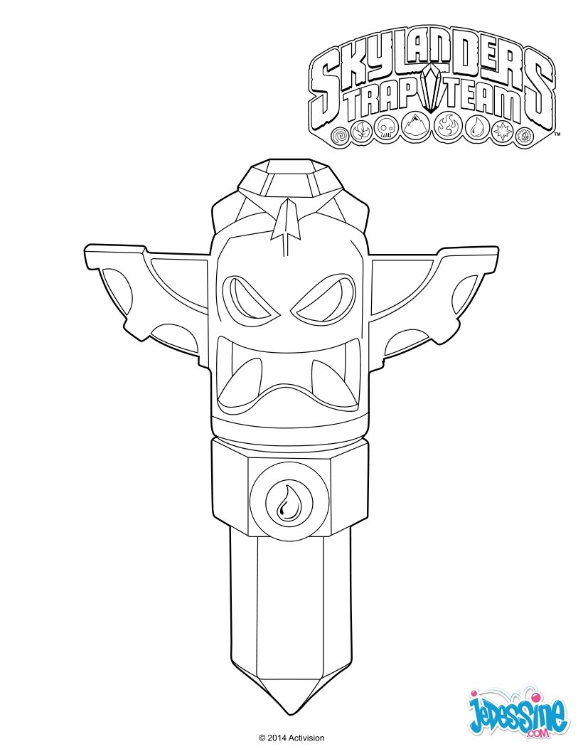 Coloriages water tiki pi¨ge de traptanium fr hellokids Coloriage Skylanders Water Tiki pi¨ge de Traptanium