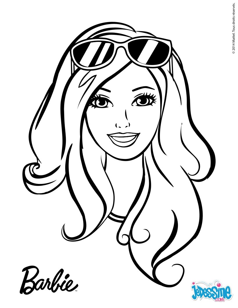 Barbie Head Coloring Pages Sketch Coloring Page