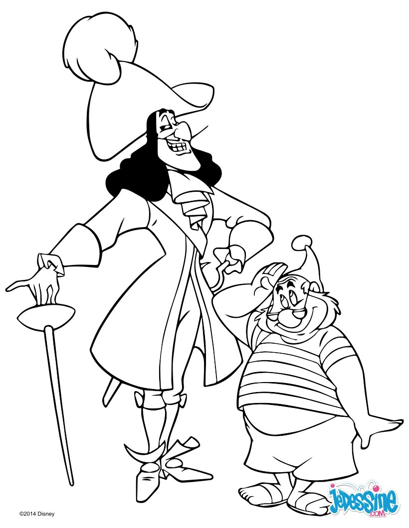 Peter Pan Coloriage Peter Pan Mouche et le capitaine Crochet