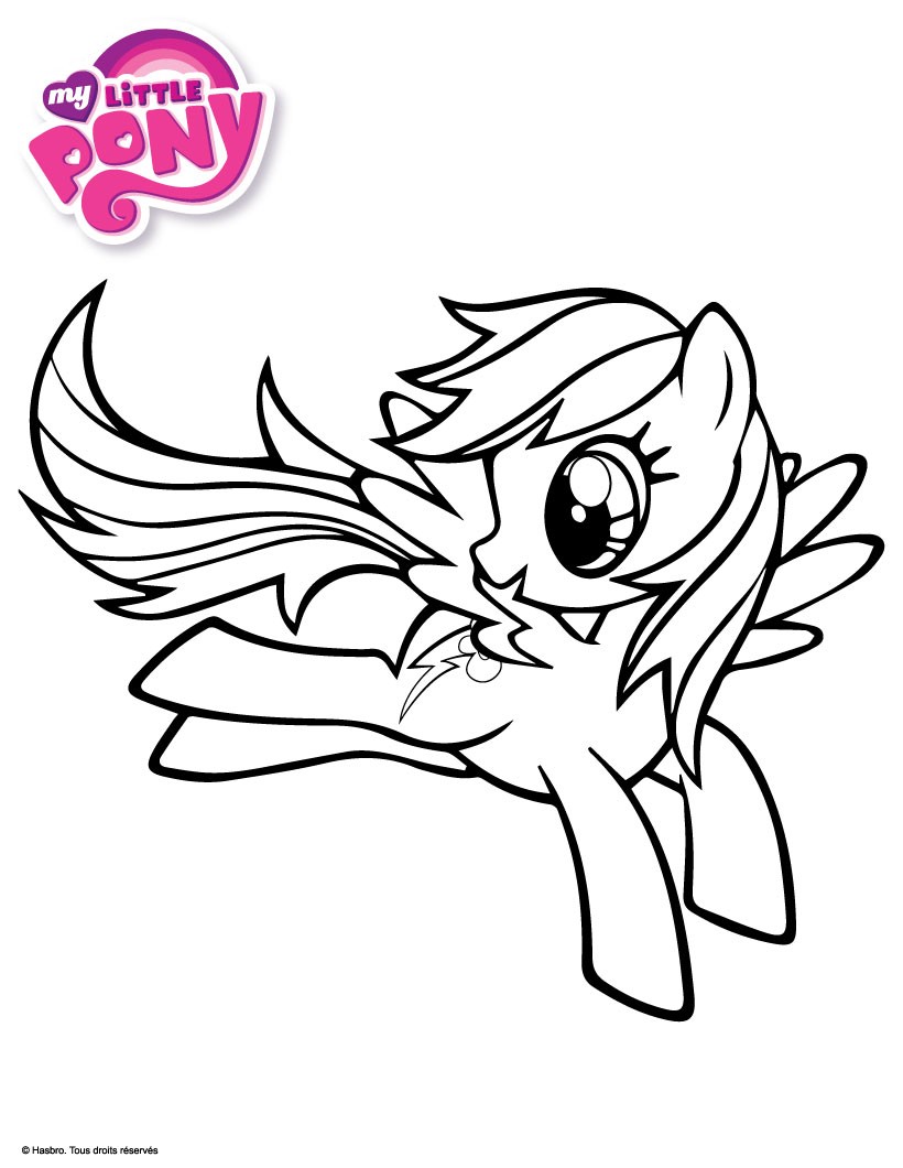 Coloriage Rainbow Dash A Imprimer