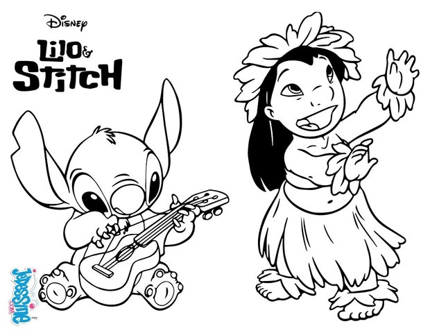Coloriage Lilo Et Stitch Disney Dessin Disney Walt à imprimer