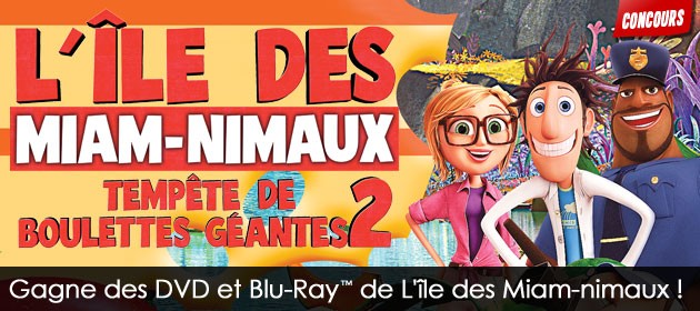 Gagne des DVD et Blu-ray de L'île des Miam-nimaux !