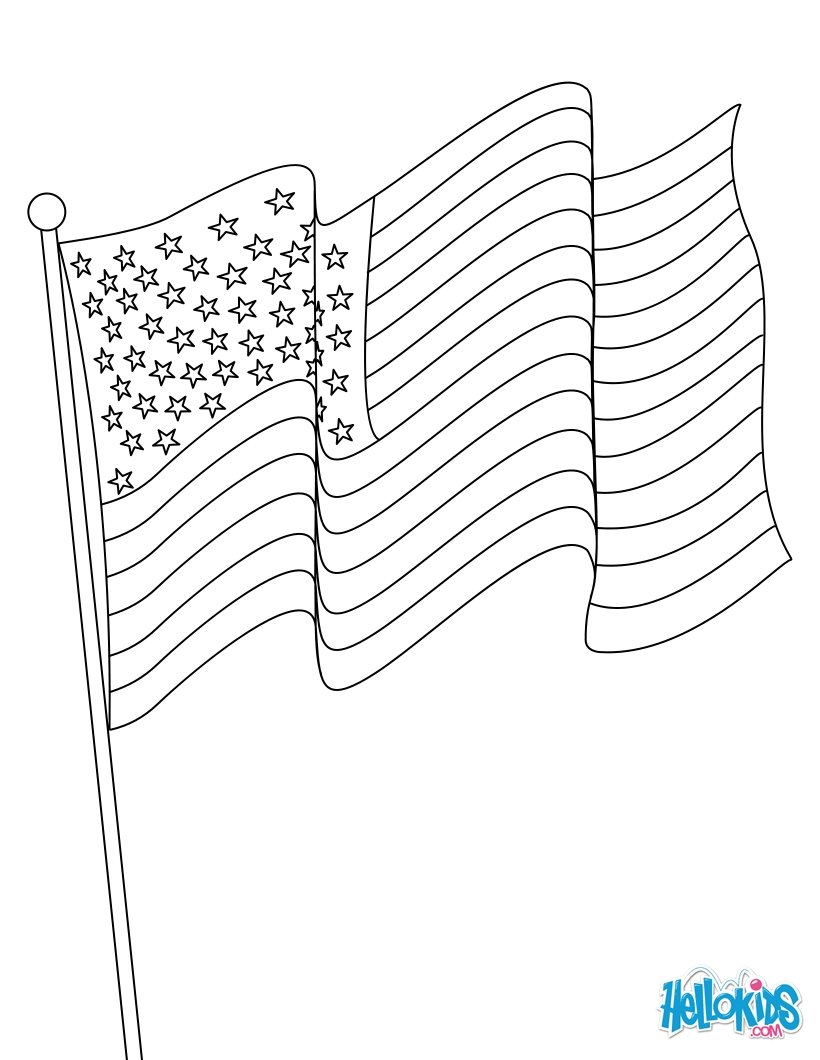 Coloriage Drapeau Americain A Imprimer