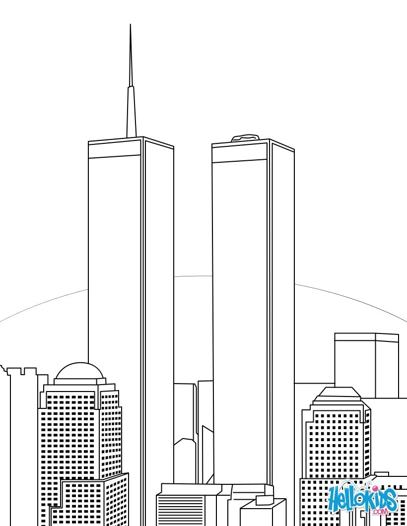 coloriages world trade center  les twin towers  fr