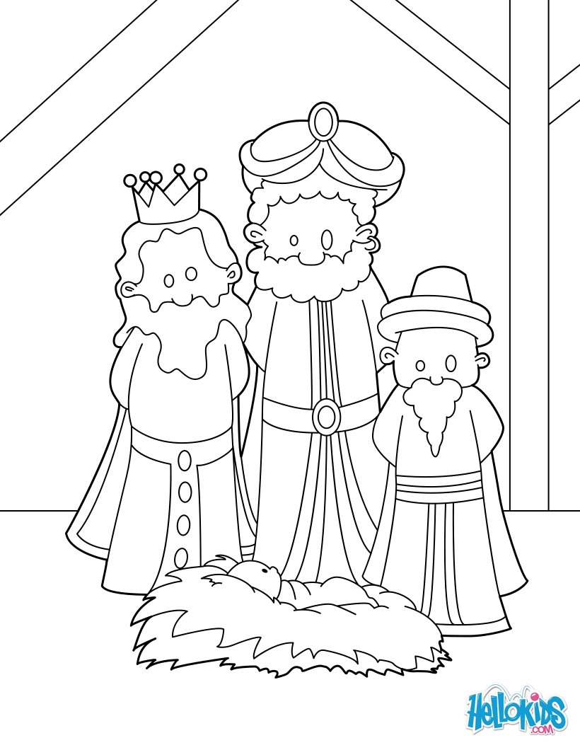 Coloriage L adoration des mages
