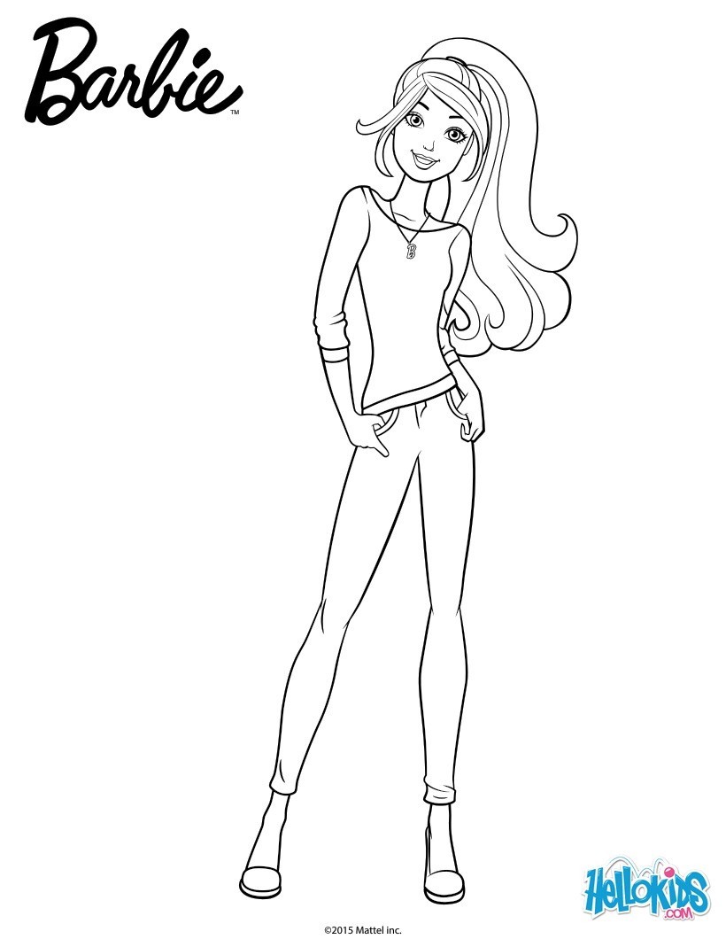 Coloriage A Imprimer De Barbie