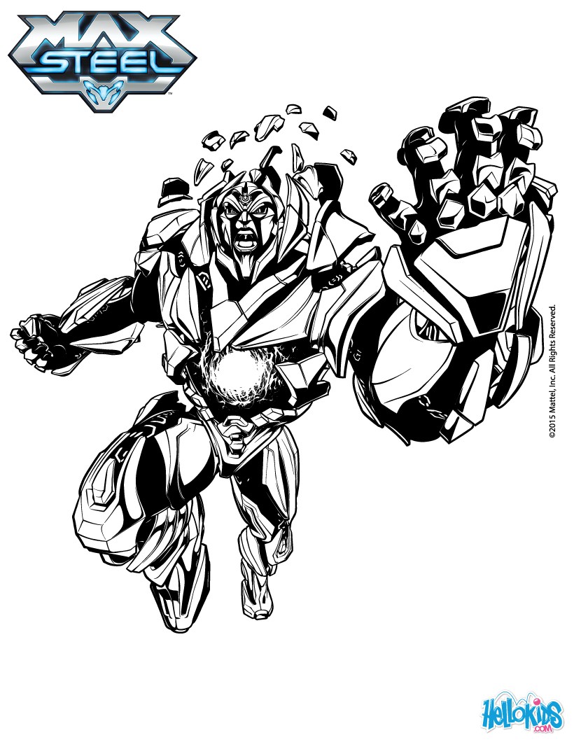Coloriage MAX STEEL Coloriages Coloriage imprimer gratuit Coloriage MAX STEEL Makino