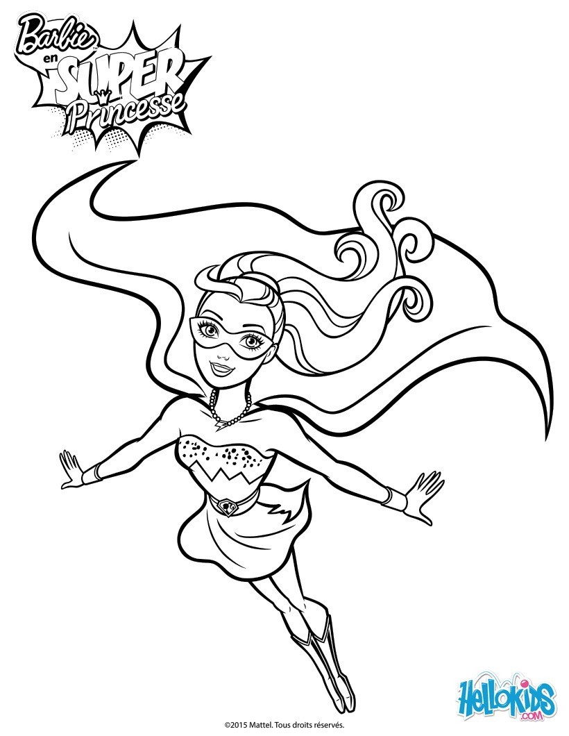 Coloriage Barbie Super Paillette