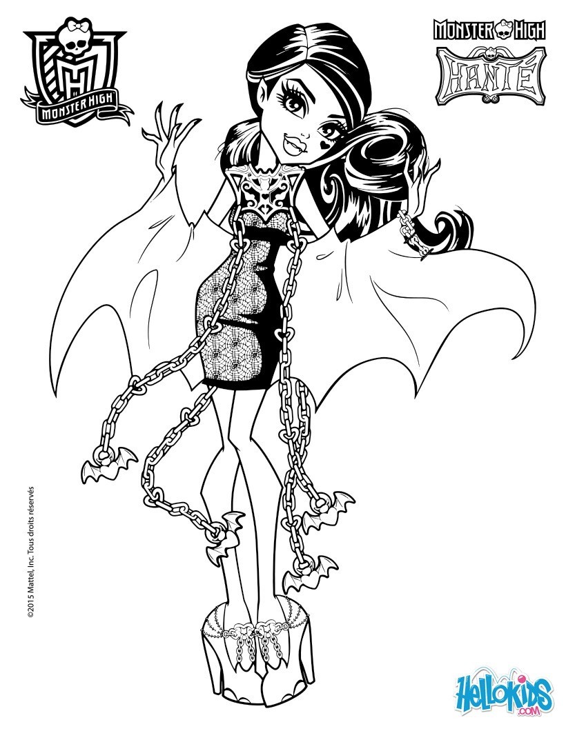 Rochelle Goyle la goule Coloriage Draculaura Monster High Haunted
