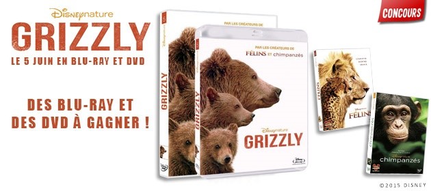 Gagne des DVD et Blu-ray de Grizzly !