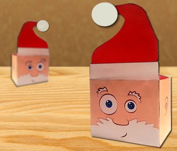 Activité : Boîte en forme de tête de Père Noël