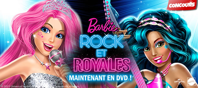 Gagne des DVD avec Barbie Rock et Royales !