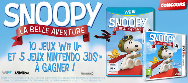 Des jeux vidéo Snoopy la Belle Aventure à gagner !