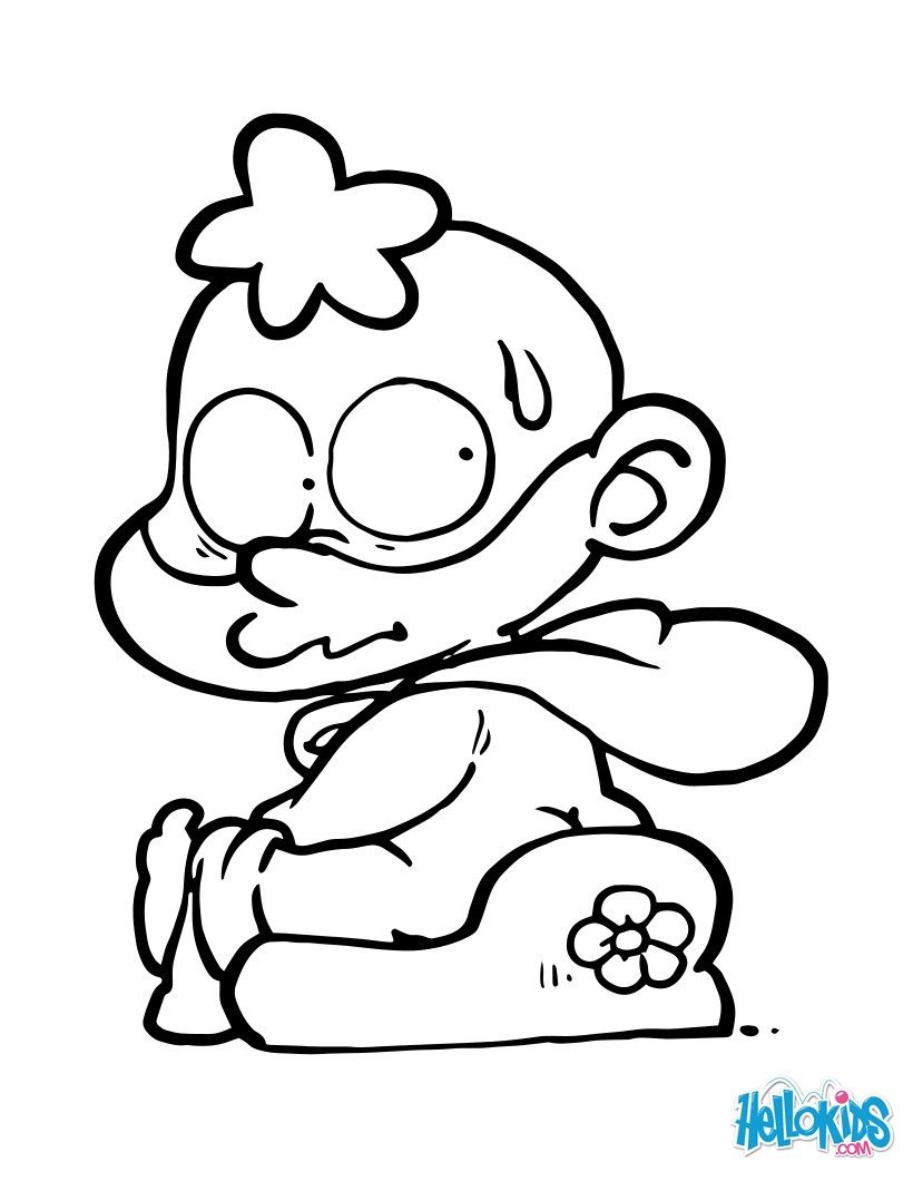 Coloriages super bébé sur le pot fr hellokids Coloriage Super bébé sur le pot