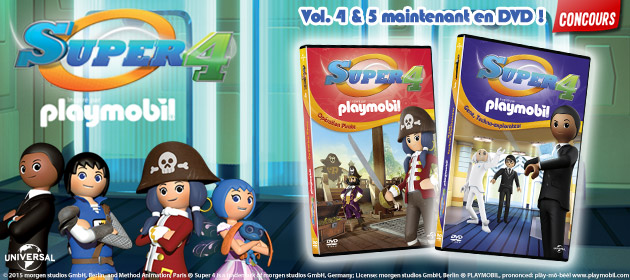 Des DVD de Playmobil Super 4 à gagner !