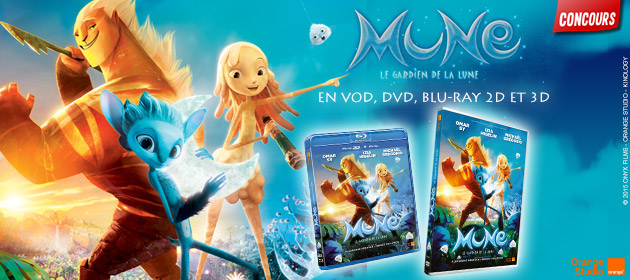Des DVD et Blu-ray de MUNE, LE GARDIEN DE LA LUNE à gagner !