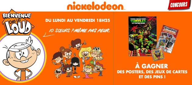 Gagne des cadeaux Nickelodeon avec Bienvenue chez les Loud !