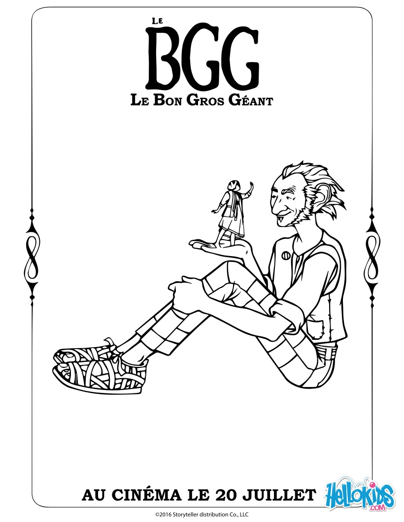 Coloriages le bgg et sophie fr hellokids Coloriage Le BGG et Sophie