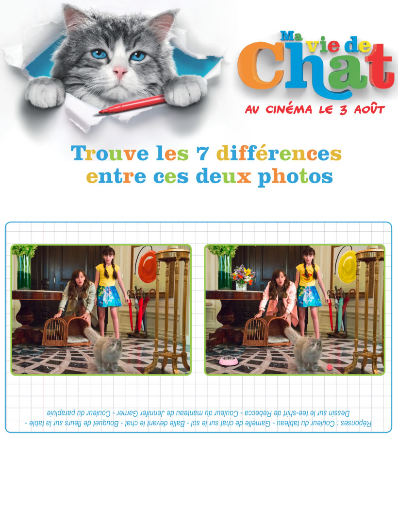 Ma vie de chat Jeux en ligne gratuits Coloriages Vidéos et Ma vie de chat jeu des différences