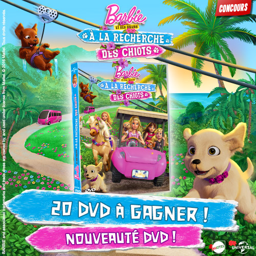 Gagne des DVD de Barbie et ses sœurs à la recherche des chiots