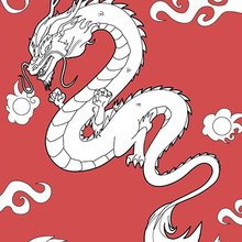 Coloriage : Dragon chinois