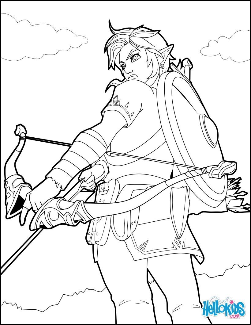 Coloriages link: breath of the wild - fr.hellokids.com