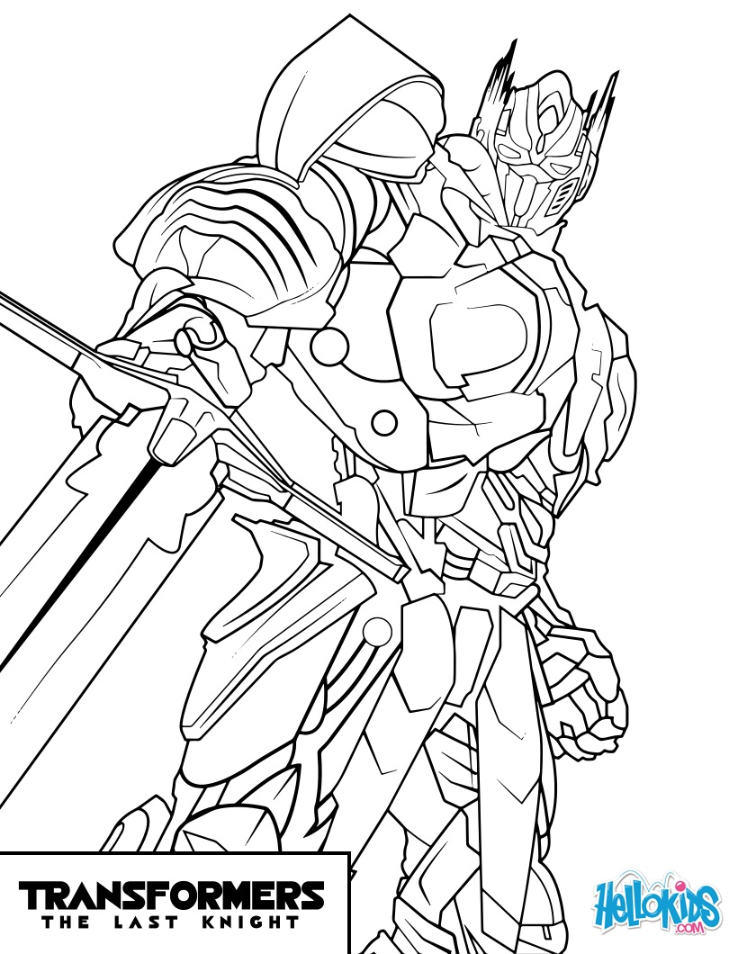 Coloriages transformers optimus prime  fr.hellokids.com