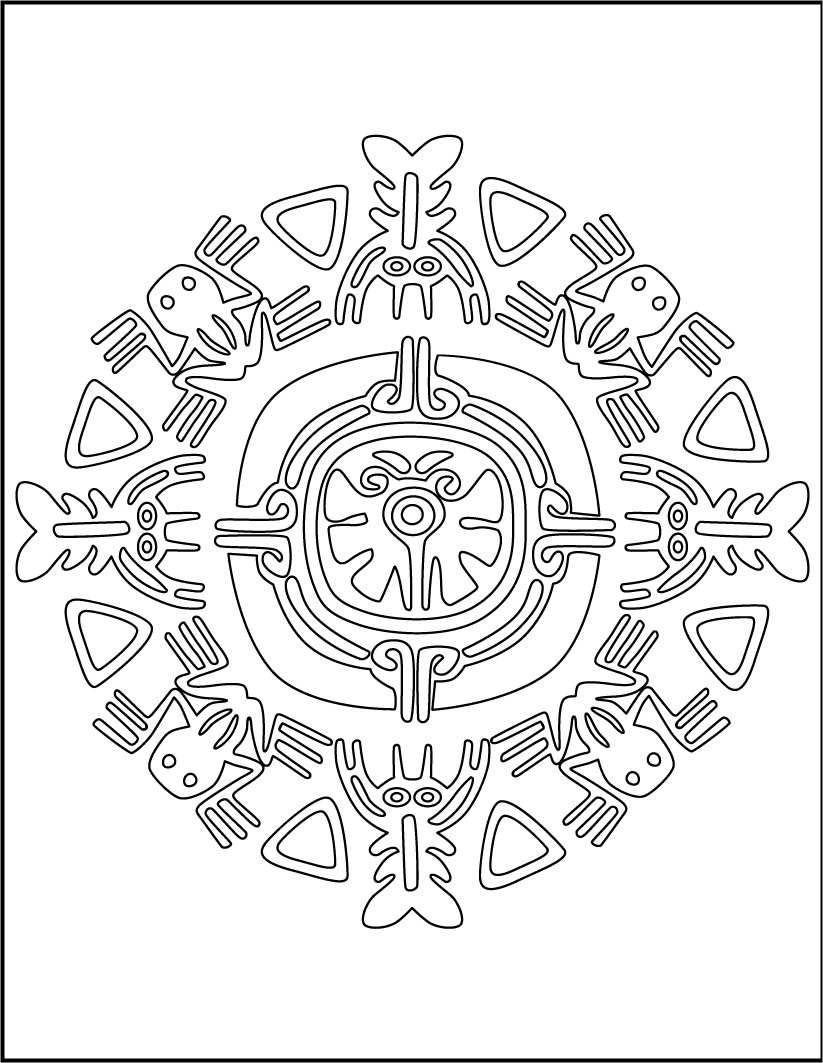 Mandala d animaux de Aztek