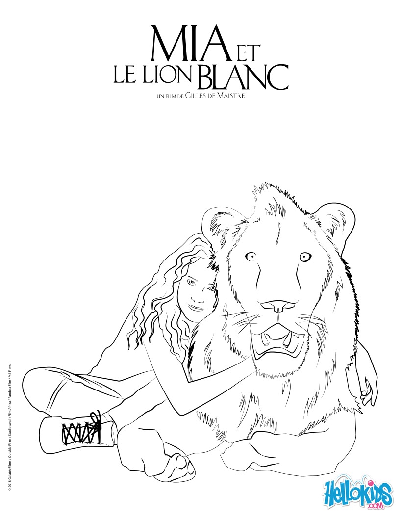 Coloriages Mia Et Le Lion Blanc Fr Hellokids Com