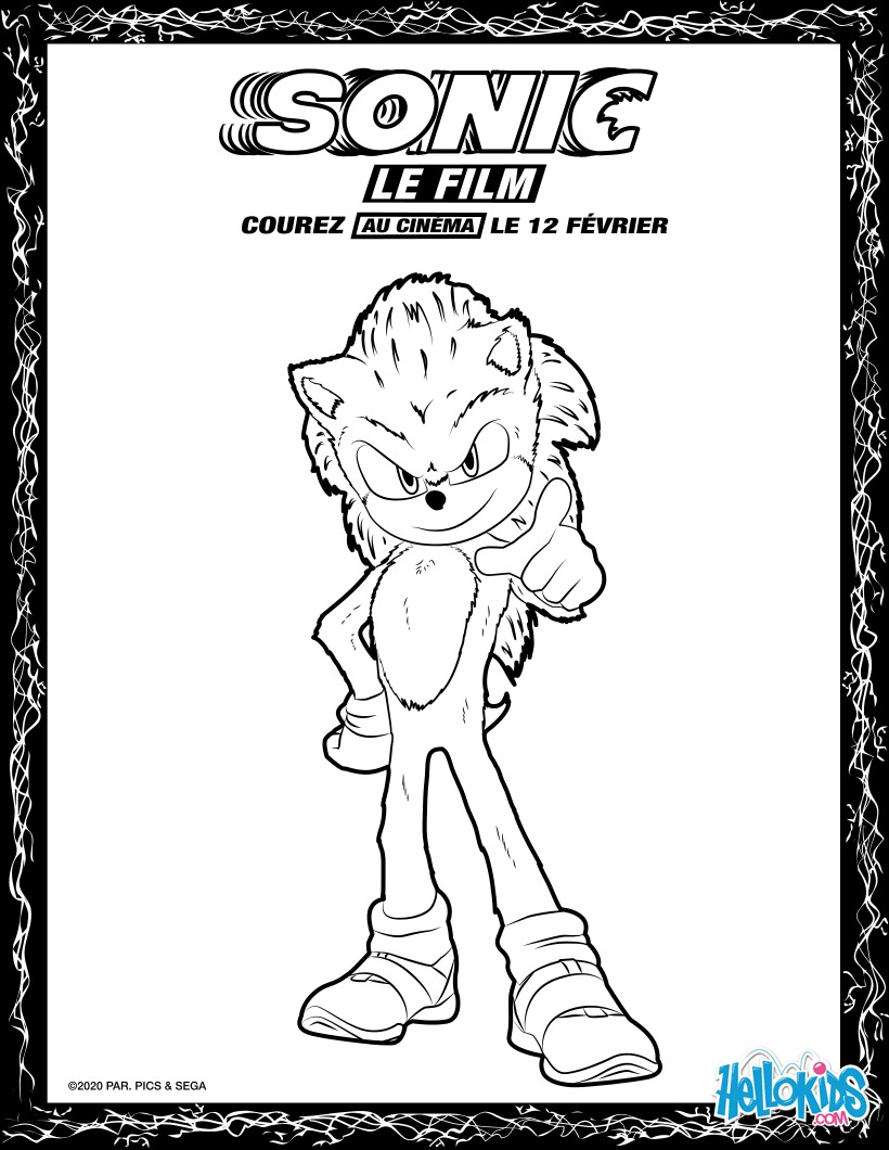 Coloriage Sonic Le Film à Imprimer Coloriages coloriage sonic 2 - fr.hellokids.com