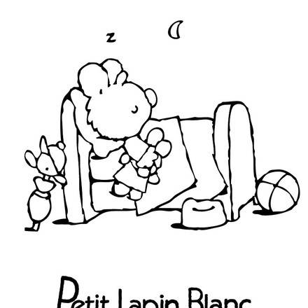 Coloriage PETIT LAPIN BLANC  Coloriages  Coloriage à imprimer gratuit