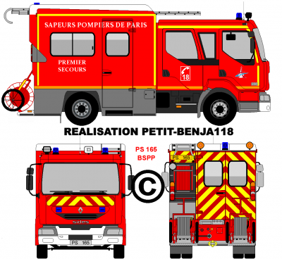 Renault Midlum Premier Secours PS 165 Brigade des Sapeurs Pompiers de Paris