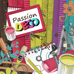 Kit de digiscrapbooking sur le thème de la décoration