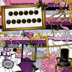 Kit de scrapbooking 'Esprit baroque'
