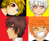Dessin de 4 personnages inventés au