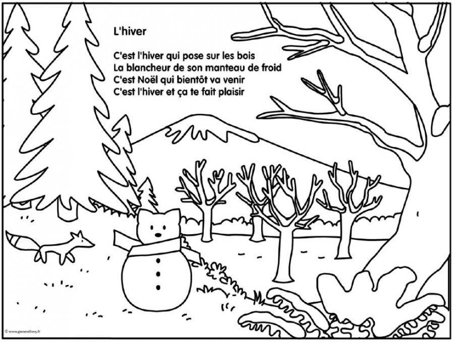 Animaux D Hiver Coloriage