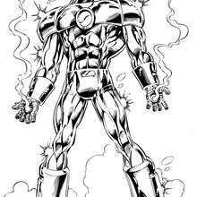 Coloriage de Iron man et sa super armure