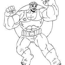 Coloriage de l''immense Hulk - Coloriage - Coloriage SUPER HEROS - Coloriage de HULK - Coloriage HULK GRATUIT