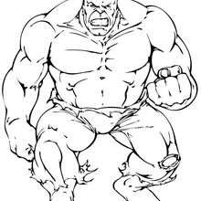 Coloriage du poing de Hulk