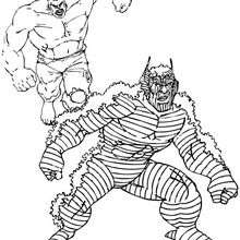 Coloriage de Hulk contre l'Abomination - Coloriage - Coloriage SUPER HEROS - Coloriage de HULK - Coloriage ABOMINATION