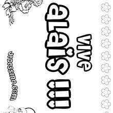 Alaïs - Coloriage - Coloriage PRENOMS - Coloriage PRENOMS LETTRE A
