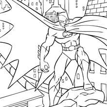 Coloriage : Batman defenseur de Gotham city