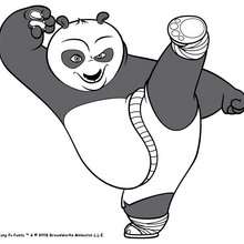 Coloriage Kung Fu Panda : Po le panda