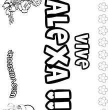 Alexa - Coloriage - Coloriage PRENOMS - Coloriage PRENOMS LETTRE A