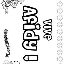 Afidy - Coloriage - Coloriage PRENOMS - Coloriage PRENOMS LETTRE A