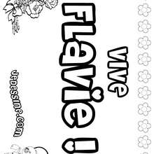 Flavie - Coloriage - Coloriage PRENOMS - Coloriage PRENOMS LETTRE F