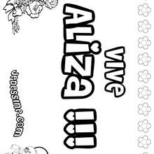 Aliza - Coloriage - Coloriage PRENOMS - Coloriage PRENOMS LETTRE A