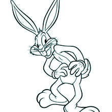 Coloriage de Bugs Bunny - Coloriage - Coloriage de TOONS - Coloriage BUGS BUNNY