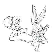 Coloriage de Bugs Bunny - Coloriage - Coloriage de TOONS - Coloriage BUGS BUNNY